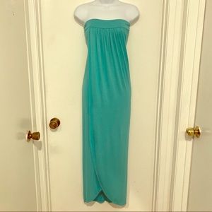Lani California Turquoise Strapless Dress